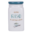 Barattolo Riso 9,5x9,5x18 cm in New Bone China VdE Tivoli 1996 Le Travisate Bianco