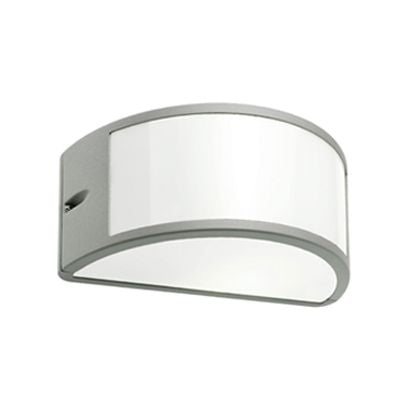 Lampada Applique Mezza Luna Aperta Colore Alluminio per Esterno Linea Umbe Sovil sconto