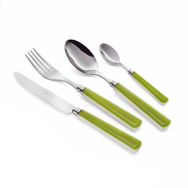 acquista Servizio Set di Posate 24 pezzi in Acciaio Inox Eme Candy Verde 391