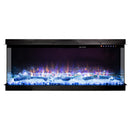 Camino Elettrico da Incasso 53,3x165,1x33,2 cm Effetto Fiamma 1500W Haiti 65 Nero