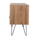 Mobile TV 4 Cassetti 1 Anta 3 Ripiani 120x39x64 cm in Legno MDF Effetto Rovere