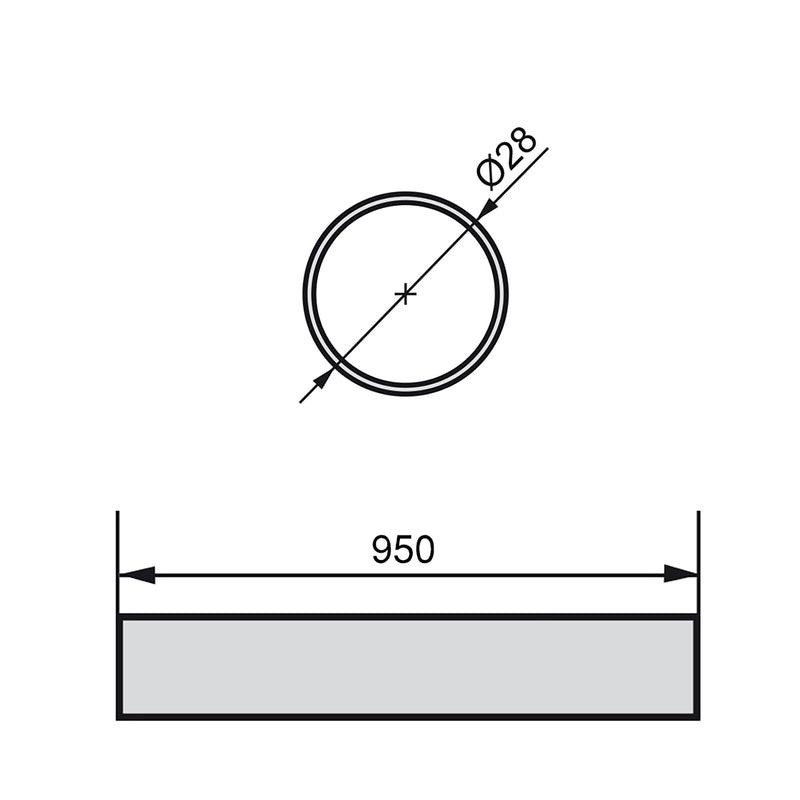 Set 2 Bastoni Appendiabiti per Armadi Rotondi 95 cm in Alluminio Emuca Moka