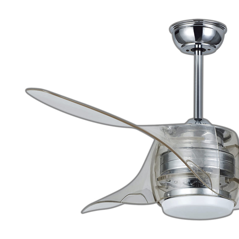 Ventilatore da Soffitto con 3 Pale e LED Ø127 cm 3 Velocità Sulion Mustang Trasparente
