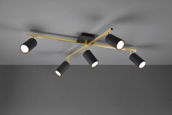 sconto Plafoniera da Interno Attacco GU10 in Metallo Nero e oro