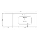 Mobile da Bagno sospeso Bali 01 Twist Bianco TFT