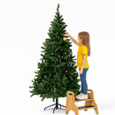 Albero di Natale Monte Saturno 180 cm 650 Rami Super Folto Realistico con Base a Croce in Ferro Verde      