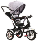Passeggino Triciclo con Sedile Girevole 360° Kidfun Deluxe Grigio