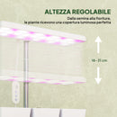 Lampada per Piante da Interno con 3 Vasi Autoirriganti Timer e 5 Livelli Bianco      