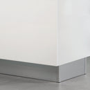 Battiscopa per Mobili Cucina 4,7m H10 cm con Giunti in Plastica Emuca Anodizzato Satinato