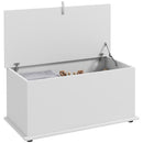 Panca Contenitore Multiuso 80x40x40 cm in Legno Bianco   