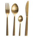 Servizio Set di Posate 24 Pezzi in Acciaio Inox Villa d'Este Oro Matt