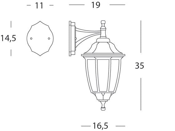 Lampada Applique Piccola in Basso Colore Grigio per Esterno Linea Olive Sovil