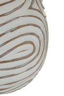 Lampada da Tavolo Resina Oblix Ø35x55 cm in Resina e Ferro e Tessuto Multicolor      