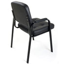 Sedia Poltrona Visitatore da Ufficio in Similpelle Bozzini Easy Nero