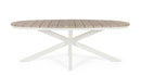 Tavolo Ovale da Giardino 218x115x75h cm in Alluminio e Polywood Zelmar Timber e Vapor  
