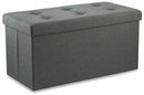 Baule Cassapanca Pouf Contenitore in Polyestere Soriani Grigio