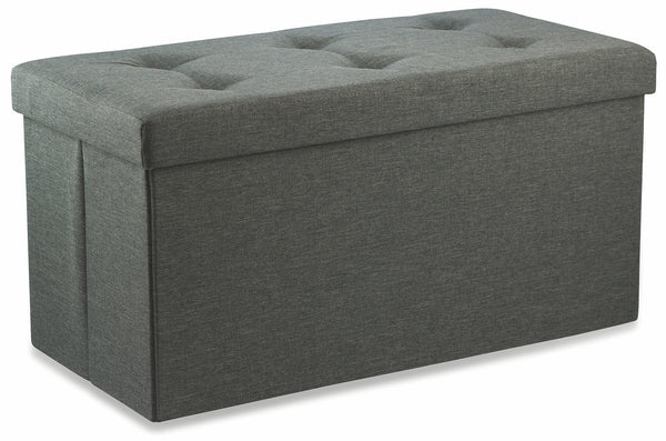 Baule Cassapanca Pouf Contenitore in Polyestere Soriani Grigio online