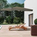 Ombrellone Rettangolare da Giardino 3x2m 6 Stecche Grigio