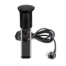 Multipresa Estraibile Vertikal in Alluminio e Plastica Emuca Nero