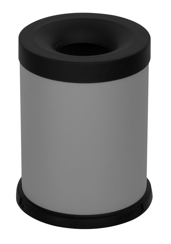 online Pattumiera Gettacarte Ø25xh35 cm Autoestinguente In Acciaio Verniciato Grigio