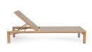 Lettino Prendisole da Esterno 74x200x98-32h cm Schienale a 4 Posizioni in Alluminio e Textilene Skipper Naturale 
