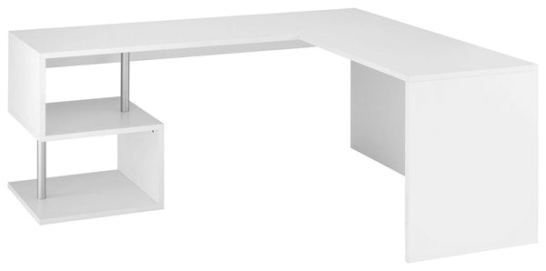 Scrivania Angolare 180/160x60x77,5cm cm Esse Bianco Lucido online