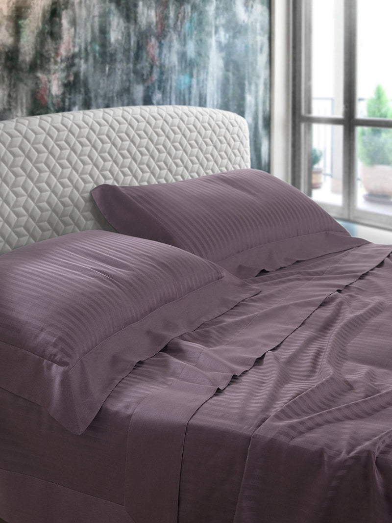 Set Lenzuola Sopra Sotto e Federe Tinta Unita Mitera Rubino Bianco Varie Misure