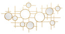 Specchio Gloxy 117x4,5x61 Misura Specchio Ø18-13-8 cm in Ferro Oro