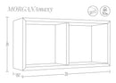 Mensola Rettangolare 2 Scomparti da Parete 70x30x23,7 cm in Fibra di Legno Morgana Maxi Rovere Tabacco