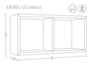 Mensola Rettangolare 2 Scomparti da Parete 70x30x23,7 cm in Fibra di Legno Morgana Maxi Ciliegio