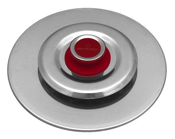 sconto Coperchio Magico Antiodore Ventur Magic in Acciaio Inox Pomolo in Bachelite Rosso Varie Misure