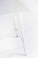 Tavolo Bar Minnesota Quadrato Bianco Ant H103 in Metallo