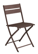 Sedia da Giardino Pieghevole 44x85x51 cm Lucca in Alluminio Chocolate