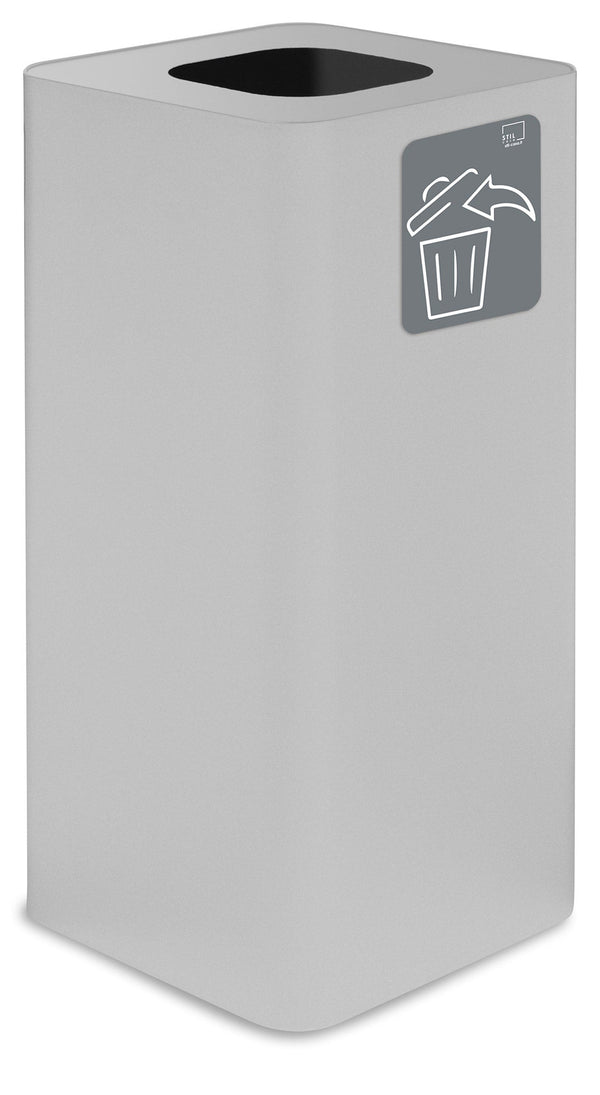 online Pattumiera Per Raccolta Rifiuti 38x38xh80 cm In Acciaio Verniciato con Pittogramma Magnetico Bianco