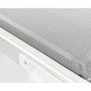 Lettino Prendisole da Giardino 181x60xH39 cm in alluminio e tela grigia Bagnino