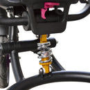 Triciclo Passeggino Seggiolino Reversibile Sedile in Pelle Fucsia