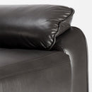 Poltrona Relax Reclinabile Manuale 90x74x130 cm in Similpelle Grigio Scuro