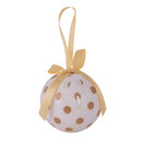 Set 14 Palle di Natale Ø7,5 cm in Polyfoam con Box Bianco e Oro