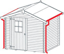 Kit Gronde per Casette di Legno con Falde 500/580 cm in Metallo Galvanizzato