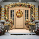 Ghirlanda Natalizia Festone LED 9,5x180 cm con 142 Palline Lucide e Opache Ø3-5 cm Oro      