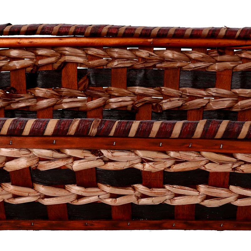 Cesta in Vimini intreccio crema noce rettangolare cm 53x38xh13