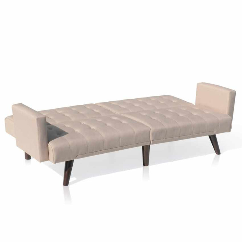 Divano Letto 192x75x76 cm in Tessuto Beige