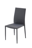 Set di 4 Sedie in Tessuto 93x52x45cm TFT DC Grigio Tessuto