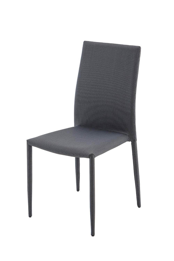 Set di 4 Sedie in Tessuto 93x52x45cm TFT DC Grigio Tessuto sconto