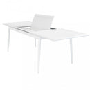 Tavolo Allungabile Maracaibo 160/240x90x76 h cm in Alluminio Bianco