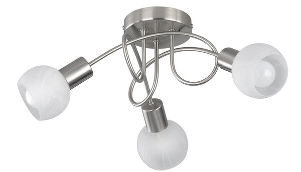 sconto Plafoniera da Interno Attacco E14 in Metallo Nichel Opaco