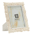 Cornice Butterfly 23x2x27,7 cm in Resina e Vetro Crema      