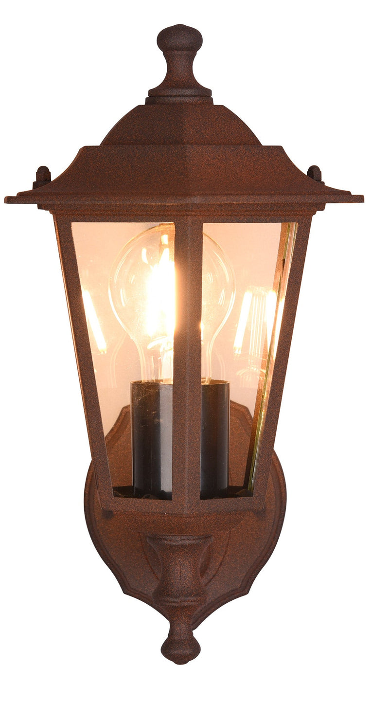 Applique da Esterno Attacco E27 in Alluminio Ruggine 