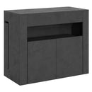 Consolle Tavolo Allungabile 90-302x42x75 cm Evolve Antracite Spatolato con Panca Inferiore 