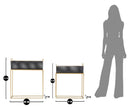 Porta Vasi Fashion Rettangolare Coppia 60x23x73,5-51x20x64 cm in Ferro Nero e Oro